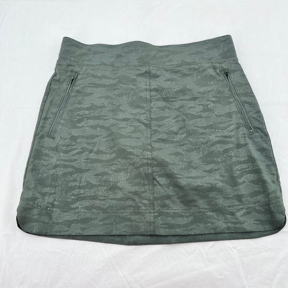Orvis Classic Collection Women Green Tonal Camo Active Skort Size S Hiking Golf